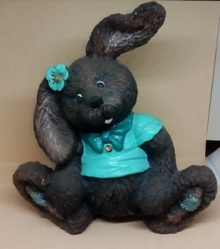 Hasenmädchen - Keramik – 17 cm hoch – Handarbeit – Unikat