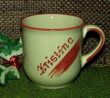 Ceramic Cup - cream - mug with fixed name: Kristina