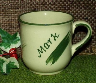 Ceramic Cup - cream - mug with fixed name: Mark