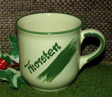 Ceramic Cup - cream - mug with fixed name: Thorsten