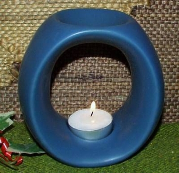 Keramik - Duftlampe - Anello modern - blau