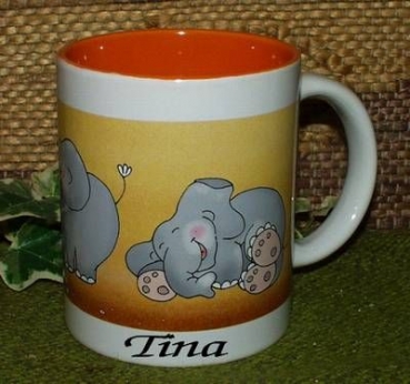 Decal – Elefanten - Rundum-Motiv für Becher – 7 x 20 cm