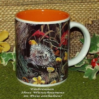 Decal – Igelfamilie – Rundum-Motiv für Tasse – 19 x 9 cm