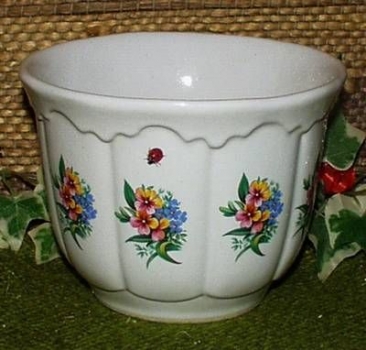 Blumentopf zum Selbstgestalten – weiß glasiert – Rohling für Decals