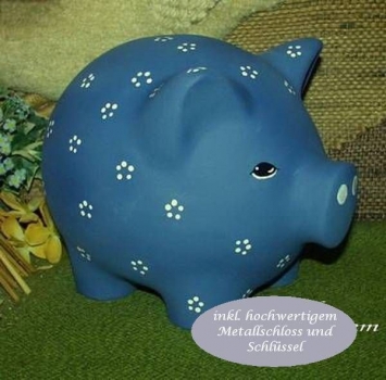 Großes Sparschwein mit Stopfen – 25 x 18 x 18 cm – Schrühware