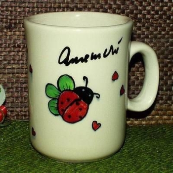 Tasse / Becher – 8 cm Ø – 10 cm hoch – Schrühware