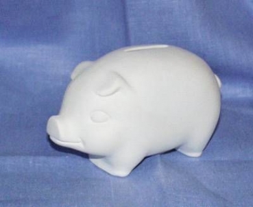 Sparschwein - klein - mit passendem Stopfen - 10 x 8 cm – Schrühware