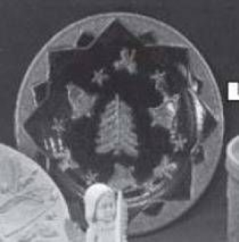Weihnachtsteller mit Relief – 26 cm  Ø – Schrühware