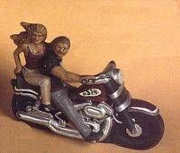 Paar auf Motorrad - 12,5 x 17,5 cm – Schrühware