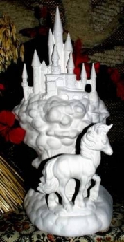 Schloss mit Einhorn - Schrühware