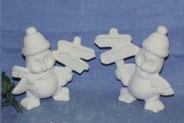 ClayMagic-Gießform - neu – Pinguine mit Wegweiser im 2er-Set - je 15 cm hoch – USA