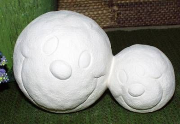 Schneeball-Buddies – 17,5 cm breit – Schrühware