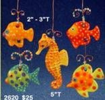 ClayMagic-Gießform - neu - Fische (4) und Seepferdchen im Set – USA