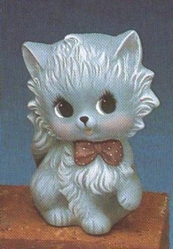 Katze mit Schleife – Schrühware