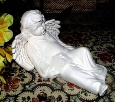 Schlafender Engel - 25 cm lang - Schrühware