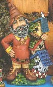 Troll mit Vogelhäusern – 44 cm hoch - Schrühware