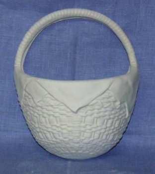 Wandkorb mit Tuch - Schrühware - 23 cm hoch