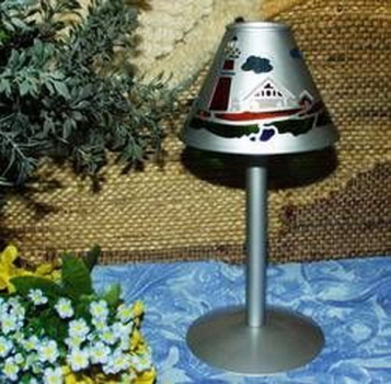 Metall-Windlicht für Teelicht - Küsten-Motiv