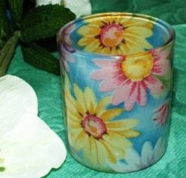 Glas-Teelichthalter - 6er-Set - verschiedene florale Muster – statt 9,95 €