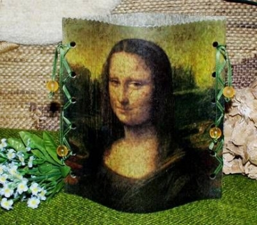 Folienwindlicht für Teelicht - Mona Lisa