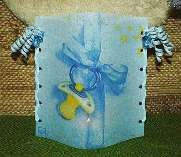 Lantern made of laminated motif for tealight - Schnuller
