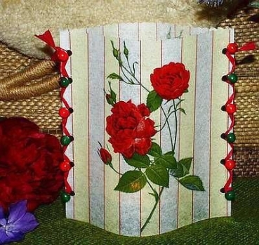 Folienwindlicht für Teelicht -  Rosen