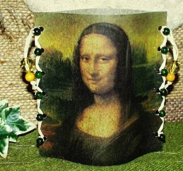 Folienwindlicht für Teelicht - Mona Lisa