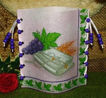 Lantern made of laminated motif for tealight – Konfirmation / Kommunion