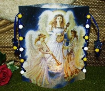 Lantern made of laminated motif for tealight -  Engeltrio