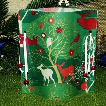 Lantern made of laminated motif for tealight – Rehe