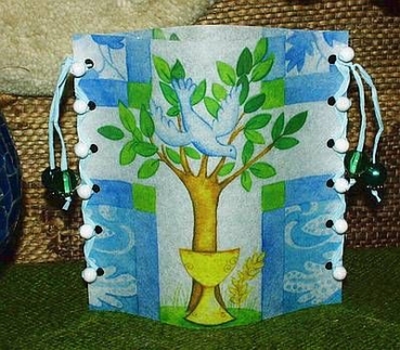 Lantern made of laminated motif for tealight – Konfirmation / Kommunion