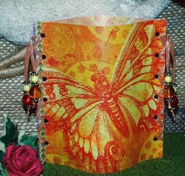 Lantern made of laminated motif for tealight – Schmetterling