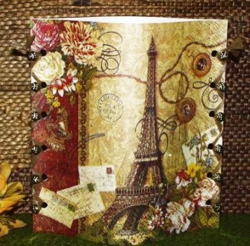 Lantern made of laminated motif for tealight -  Paris