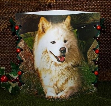 Lantern made of laminated motif for tealight – Hund