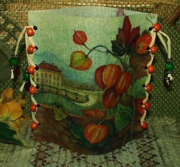 Lantern made of laminated motif for tealight - Lampionblume – Schloss