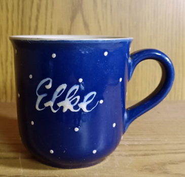 RKT - Namens-Tasse - Ein-Punkt-Blau – Anke