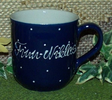 RKT - Namens-Tasse - Ein-Punkt-Blau - Finn-Niklas