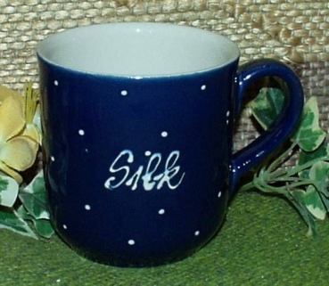 RKT - Namens-Tasse - Ein-Punkt-Blau - Silk