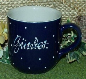 RKT - Namens-Tasse - Ein-Punkt-Blau - Günter