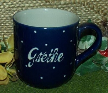 RKT - Namens-Tasse - Ein-Punkt-Blau – Grethe