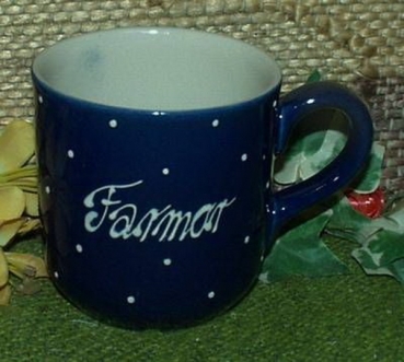 RKT - Namens-Tasse - Ein-Punkt-Blau – Farmar