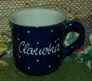 RKT - Namens-Tasse - Ein-Punkt-Blau – Claudia