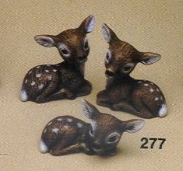 Rehe im 3er-Set – je 5 x 5 cm – Schrühware