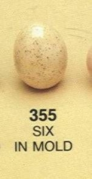 RIVERVIEW-Gießform - neu – Eier im 6er-Set – Gießloch am breiten Ende zum Hängen – je 4,4 cm - USA