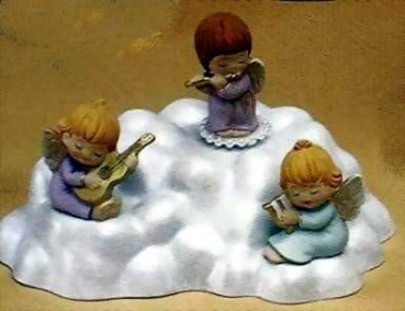 RIVERVIEW-Gießform - neu – Musik-Engelchen im 3er-Set (ohne Basis) – ca. 5 cm hoch - USA