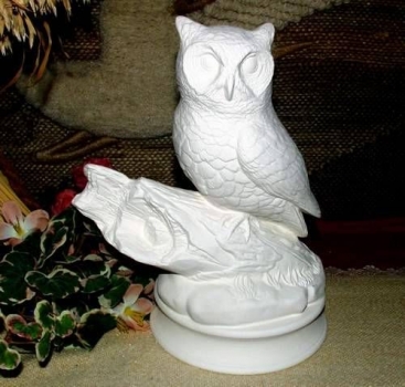 Eule auf Stamm - Schrühware
