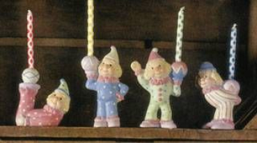 SCIOTO–Gießform – gebraucht – Clown für Geburtstagskerzen im 4er-Set – bis 6,5 cm hoch – Neuwert 62 EUR – nicht mehr im Handel - neuwertig