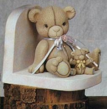 Teddy – sitzend – 15 cm – auch für Buchstütze S-1014 – Schrühware