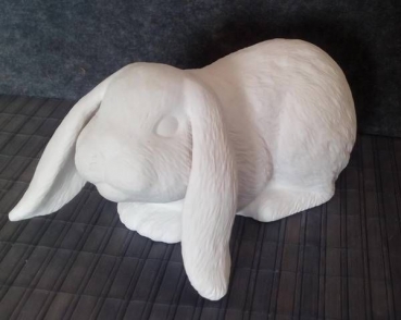 Hase mit Schlappohren - 19 cm lang - Schrühware