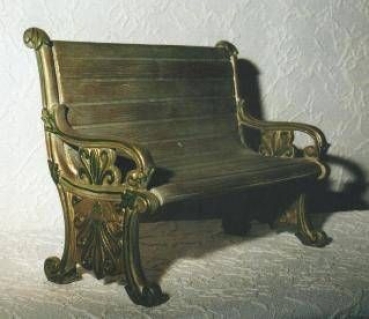 Viktorianische Bank – groß – 26 cm lang – Teile lose – Schrühware